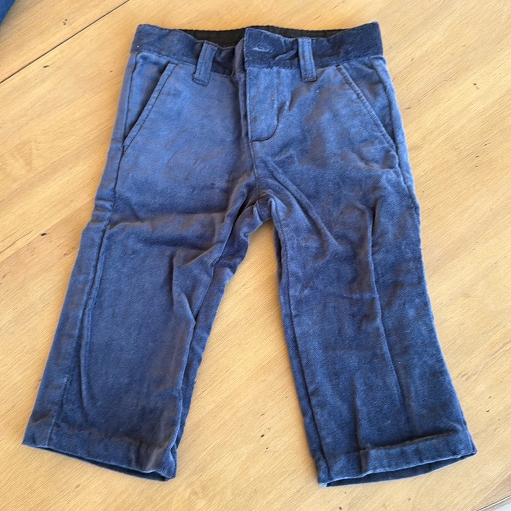 Janie and Jack Navy Corduroy Kids Trousers